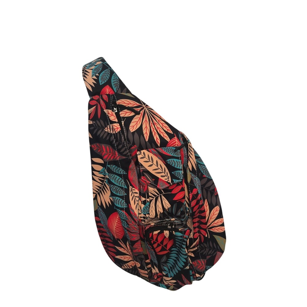 Tropical Floral Crossbody Backpack with Multi- Pockets Sling Bag Travel‎ Boho